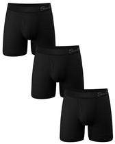 Cuecas boxer Shinesty Hammock Support para homens, pacote com 3 unidades pretas Cuecas boxer Shinesty Hammock Support para homens, pacote com 3 unidades pretas