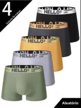 Cuecas Boxer Slim Fit Masculinas 4 Peças/Conjunto Moda Tendência Confortáveis E Macias Para Cuecas Boxer Slim Fit Masculinas 4 Peças/Conjunto Moda Tendência Confortáveis E Macias Para