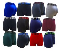 Cuecas boxer tamanho especial G1-G2-G3 cores sortidas KIT revenda 50 peças microfibra