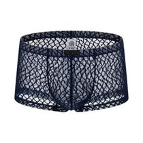 Cuecas Boxer Transparentes De Renda Sexy Para Homens Com Bolsa U Respirável