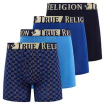 Cuecas boxer True Religion Stretch Modal para homens, pacote com 4