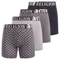 Cuecas boxer True Religion Stretch para homens, pacote com 4