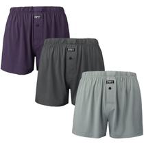 Cuecas boxers masculinas BAMBOO COOL Boxer Shorts, pacote com 3