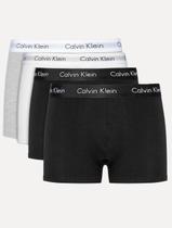 Cuecas Calvin Klein Low Rise Trunk Mescla Preta Branca Pack 4UN Cuecas Calvin Klein Low Rise Trunk Mescla Preta Branca Pack 4UN