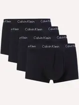 Cuecas Calvin Klein Low Rise Trunk Preta Pack 4UN
