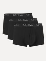 Cuecas Calvin Klein Low Rise Trunk Print All Black Pretas Pack 3UN