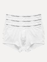 Cuecas Calvin Klein Low Rise Trunk Print Brancas Pack 3UN