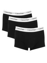 Cuecas Calvin Klein Low Rise Trunk Print Pretas Pack 3UN