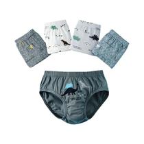 Cuecas De Algodão Para Meninos Com Estampa De Dinossauro, 3 Peças, Respirável E Macia, Boxers Para