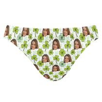 Cuecas de banho S Husky Custom Funny Faces St Patrick para homens