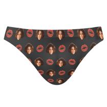 Cuecas de banho S Husky Funny Faces Valentine Heart para homens