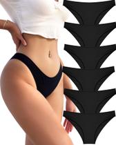 Cuecas de biquíni femininas de algodão FINETOO, pacote com 6, S-XL Cuecas de biquíni femininas de algodão FINETOO, pacote com 6, S-XL