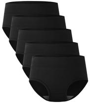 Cuecas femininas de cintura alta BAMBOO COOL, pacote com 5
