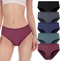 Cuecas femininas de malha respirável BAMBOO COOL, pacote com 5