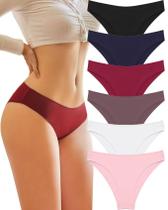 Cuecas íntimas de algodão Knowyou Cheeky para mulheres, pacote com 6