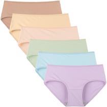 Cuecas íntimas femininas de algodão hipster INNERSY, pacote com 6 Cuecas íntimas femininas de algodão hipster INNERSY, pacote com 6