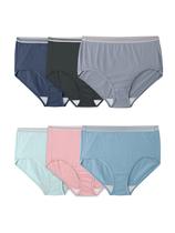 Cuecas íntimas Fruit of the Loom Fit For Me Heather Briefs, pacote com 6