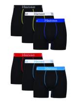 Cuecas íntimas masculinas Hanes Cotton Stretch, pacote com 6 unidades, pretas