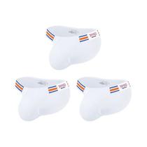 Cuecas Masculinas De Algodão Listradas Azul Marinho, Modelo Biquíni Triângulo Com Corte Alto,