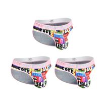 Cuecas Masculinas De Cintura Alta Sexy Com Estampa De Bandeira De Corrida, Levanta O Bumbum,