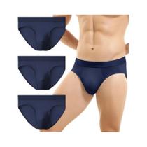 Cuecas Masculinas De Seda Gelada Respirável Em Malha, Kit Com 3 Peças, Finas E Confortáveis Para O
