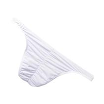 Cuecas Masculinas De Seda Gelada Sexy Com Bolsa U E Costas Franzidas, Lingerie Exótica Respirável