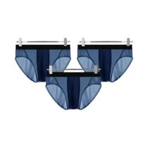 Cuecas Masculinas De Verão Em Seda Gelada Com Grafeno Antibacteriano E Respirável, Kit Com 3 Peças,