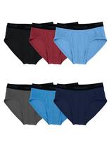 Cuecas Masculinas Fruit of the Loom Kit com 6 Unidades Tamanho M Sortidas
