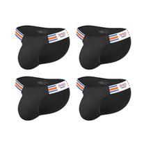 Cuecas Masculinas Listradas De Algodão Azul Marinho, Roupa Íntima De Biquíni Triangular Com Garfo