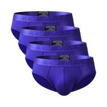 Cuecas Masculinas Respiráveis De Bambu, Pacote Com 4, Estilo Bikini, Slip Masculino, Calzoncillos