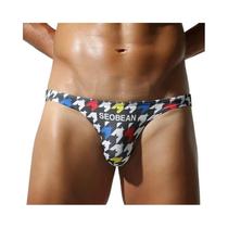 Cuecas Masculinas Sensuais Com Estampa Da Moda, Bolsa Anatômica, Tecido Elástico Liso E Cós De Marca Cuecas Masculinas Sensuais Com Estampa Da Moda, Bolsa Anatômica, Tecido Elástico Liso E Cós De Marca