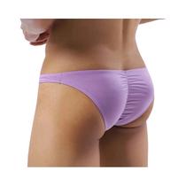 Cuecas masculinas sexy cintura baixa seda gelo cuecas translúcidas magro respirável cuecas homem