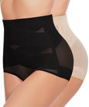 Cuecas Modeladoras GYDEK Cintura Alta Controle de Barriga Pacote com 2 Cuecas Modeladoras GYDEK Cintura Alta Controle de Barriga Pacote com 2