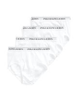 Cuecas POLO Ralph Lauren Classic Fit de algodão, pacote com 4 unidades, branca/azul marinho