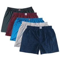 Cuecas Samba Canção - Kit Com 5 Unidades - Malha Fria Liganete Estampado Adulto Atacado - Somellos/D'stillo/Active Man Cuecas Samba Canção - Kit Com 5 Unidades - Malha Fria Liganete Estampado Adulto Atacado - Somellos/D'stillo/Active Man