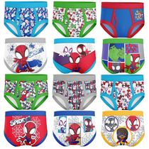 Cuecas Spiderman Boys exclusivas para crianças, pacote com 12 unidades 4T Cuecas Spiderman Boys exclusivas para crianças, pacote com 12 unidades 4T