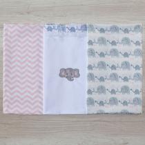 Cueiro 3 Peças Para Bebe Estampado Menina