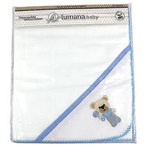 Cueiro Bordado Flanelado Lumana 80x80cm 100% Algodão - Azul Bebê Cueiro Bordado Flanelado Lumana 80x80cm 100% Algodão - Azul Bebê