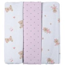 Cueiro Bublim Baby Ursa - Tecido Flanelado 100% Algodão