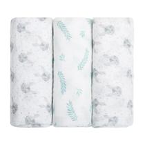 Cueiro de Bebê Soft Swaddle 100% Algodão 80 cm x80cm Kit C/ 3 Unidades - Papi