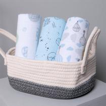 Cueiro de Bebê Soft Swaddle 100% Algodão 80 cm x80cm Kit C/ 3 Unidades - Papi