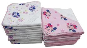 Cueiro Disney Com Aplique Estampado 80x80cm Com Crochê