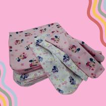 Cueiro Disney Minnie 80X80Cm Com Crochê Cueiro Disney Minnie 80X80Cm Com Crochê