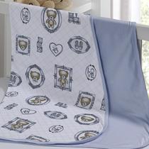 Cueiro Duplo Tecebem Baby Guilherme Malha 100% Algodão Estampado kinder 80cm x 90cm Azul Cueiro Duplo Tecebem Baby Guilherme Malha 100% Algodão Estampado kinder 80cm x 90cm Azul