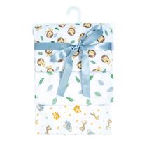 Cueiro estampado 1,00m x 80cm cabide com 03 unidades