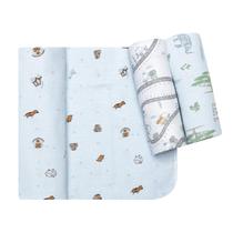 Cueiro Estampado Flanelado Bebê Menina Menino C/ 3Un 80x60cm Papi