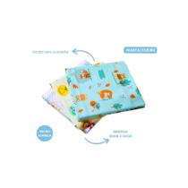 Cueiro Flanelado 03 Unidades Estampado Neuto 80cm x 50cm Unissex - Papi