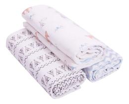 Cueiro Flanelado 100% Algodão 1,00x80cm Kit C/ 3 Unidades