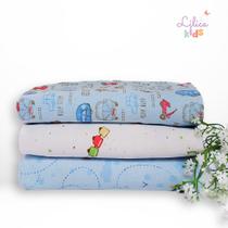 Cueiro Flanelado 100% Algodão 80x50cm 3 e 6 unidades