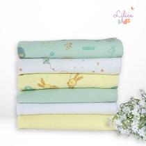 Cueiro Flanelado 100% Algodão 80x50cm 3 e 6 unidades